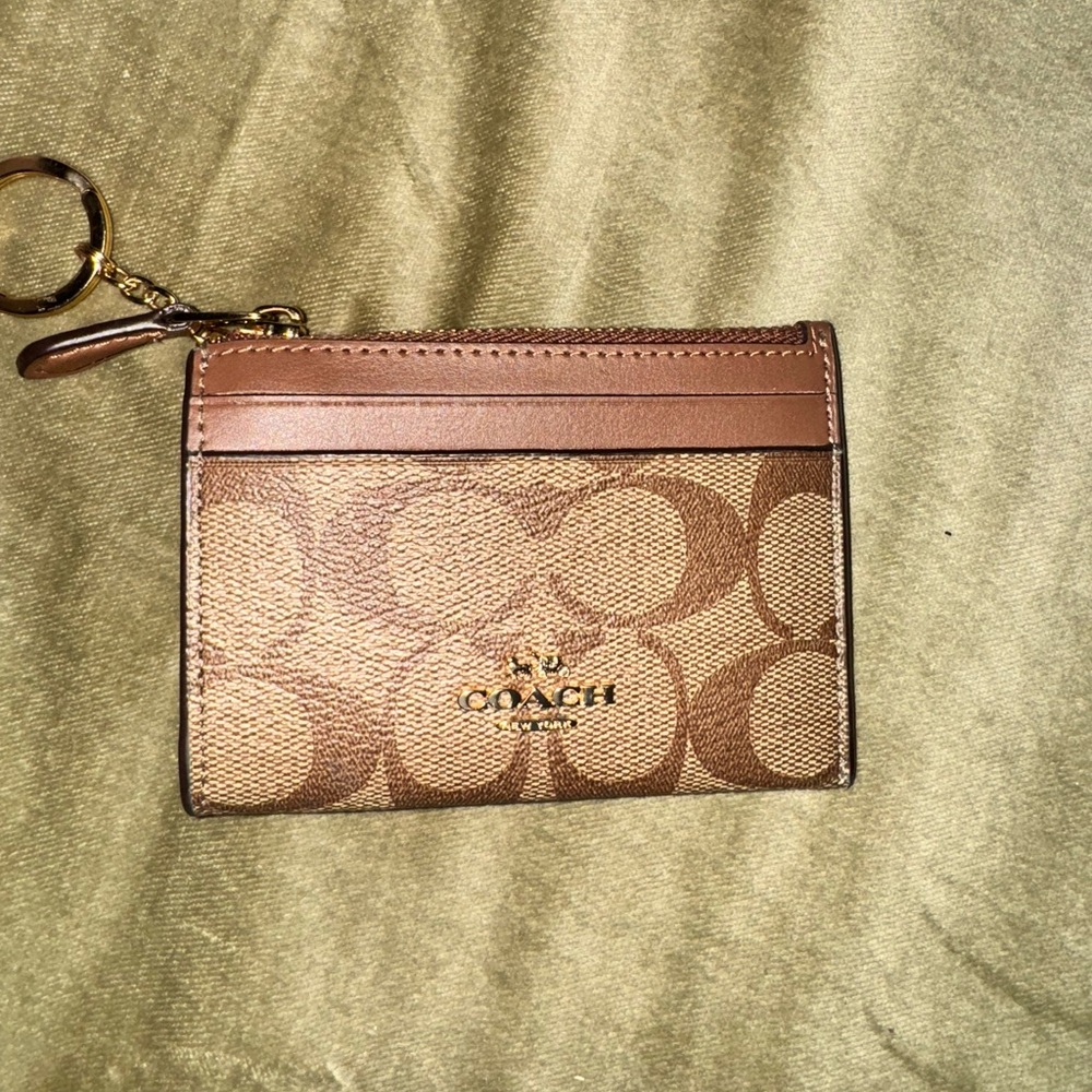 Coach Signature Brown Card Holder